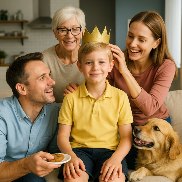 The family showers one of the children with excessive praise, turning him into the golden child.