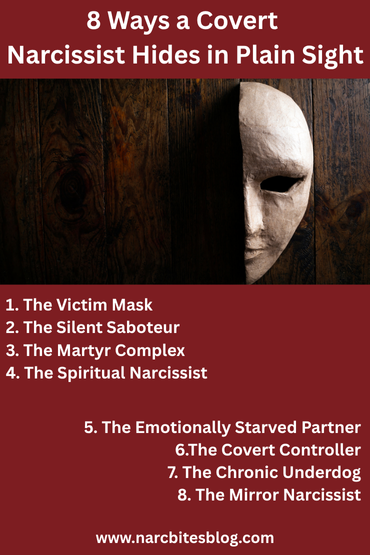 A list of 8 Faces of a Covert Narcissist