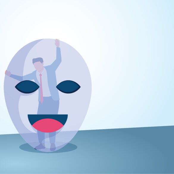 The covert narcissist hides behind a mask.