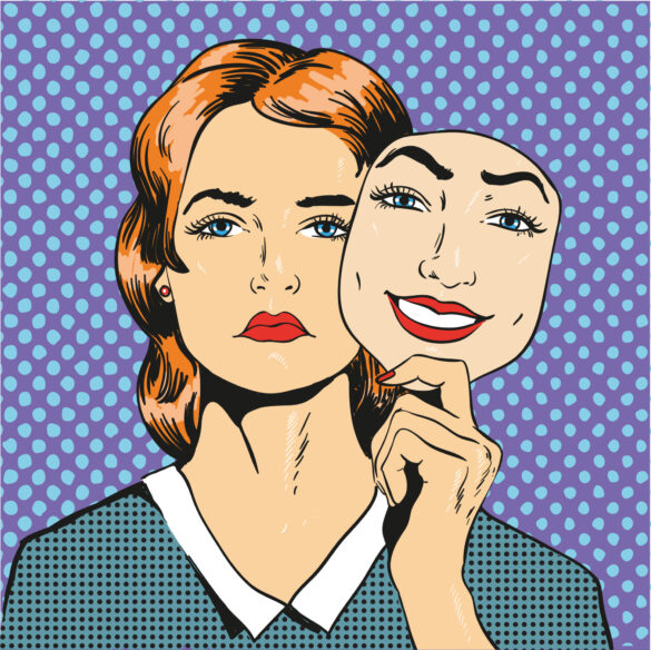 The covert narcissist shows the world a completely different face from who they really are.