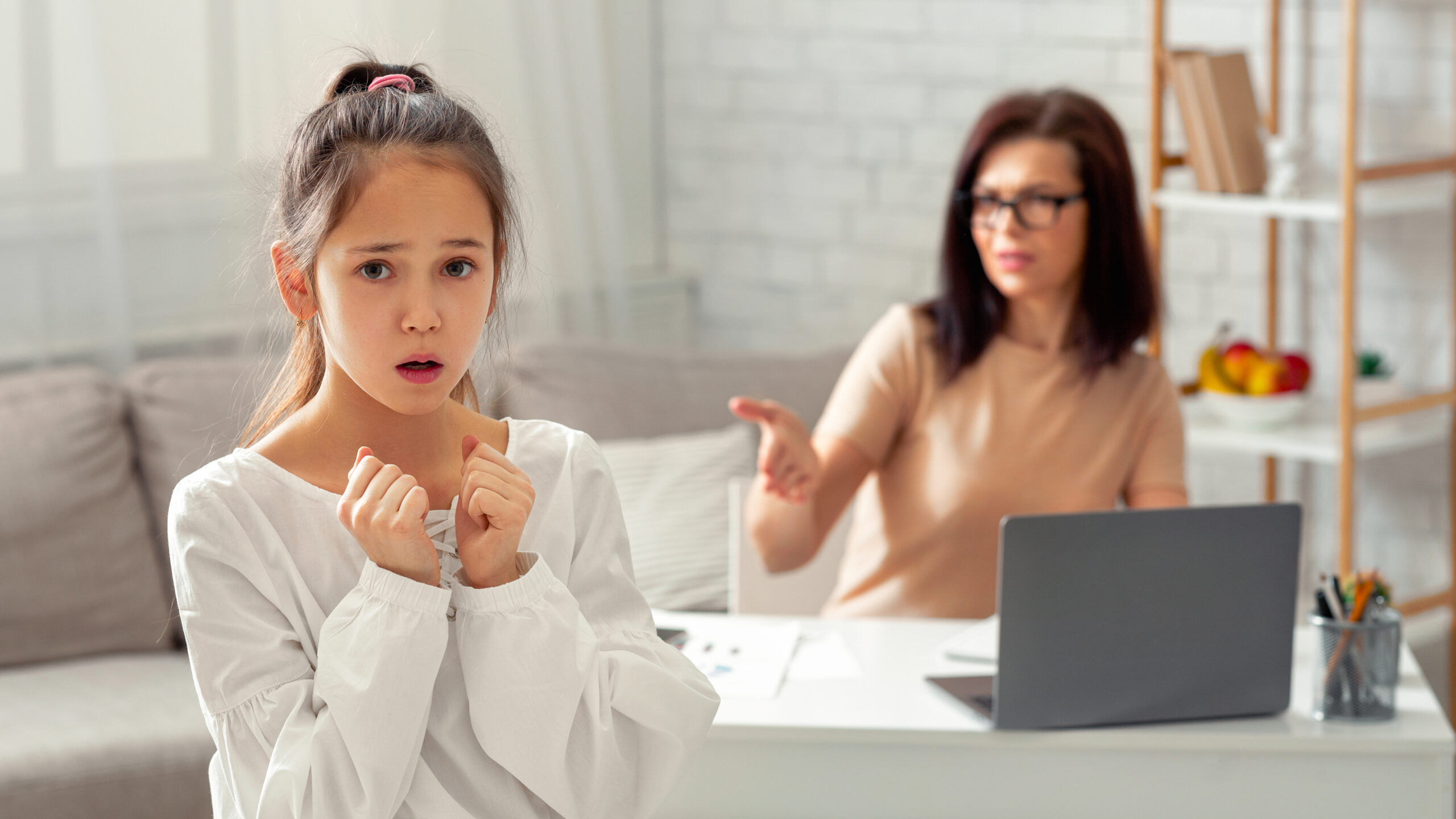 The mother doesn't have time to deal with the child's emotions.