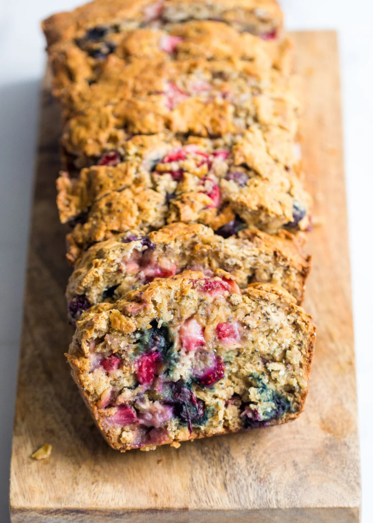 Berry Banana Bread with Chia Seeds