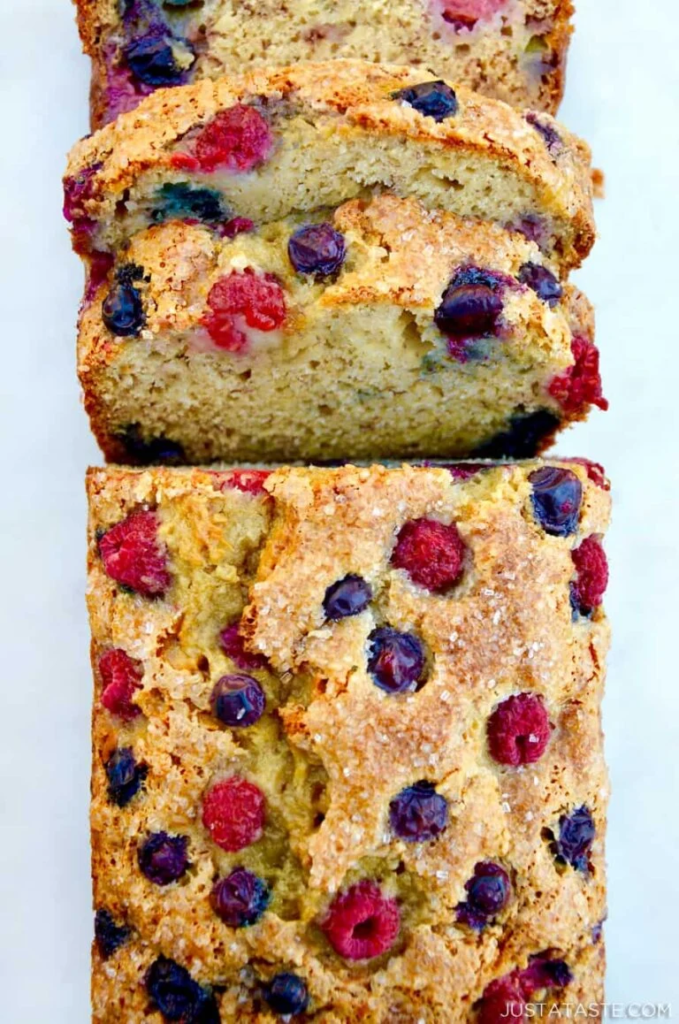 Mixed Berry Banana Bread