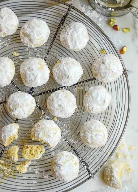 Pistachio Butter Cookies (2 Coating Variations) 