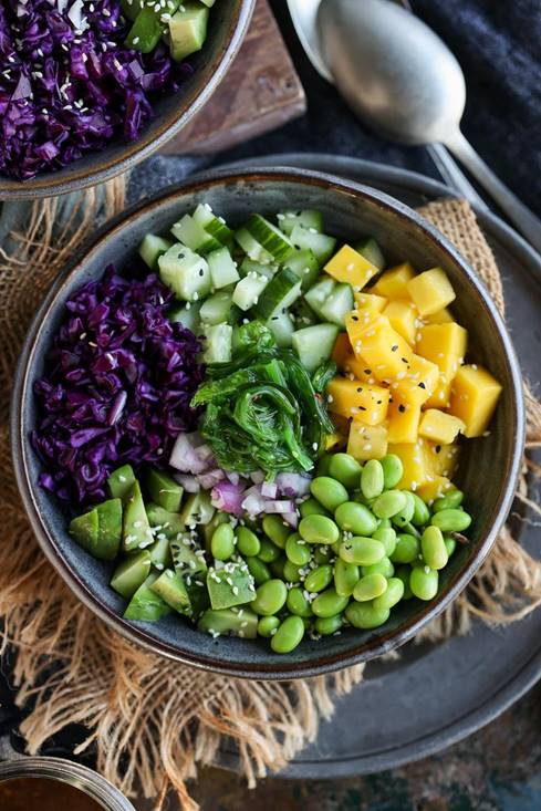 Deconstructed Sushi Bowl with Sweet Sesame Dressing