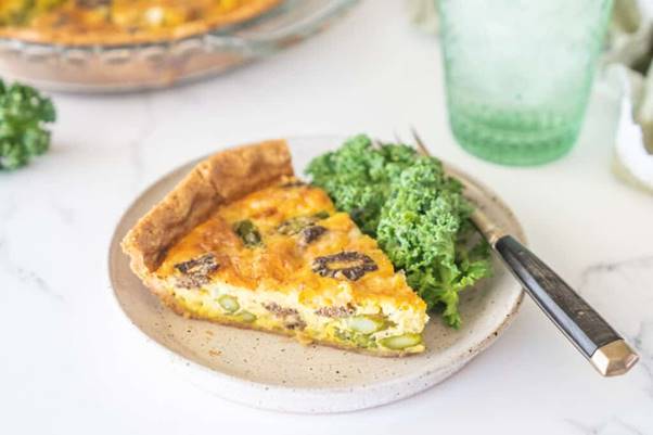 Asparagus Morel Mushroom Quiche