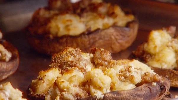 Grilled and Stuffed Portobello Mushrooms with Gorgonzola