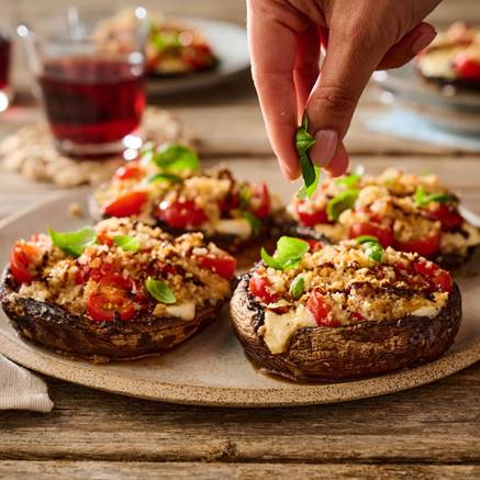Caprese Stuffed Portobello Mushrooms