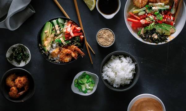 Shrimp Tempura Sushi Bowls
