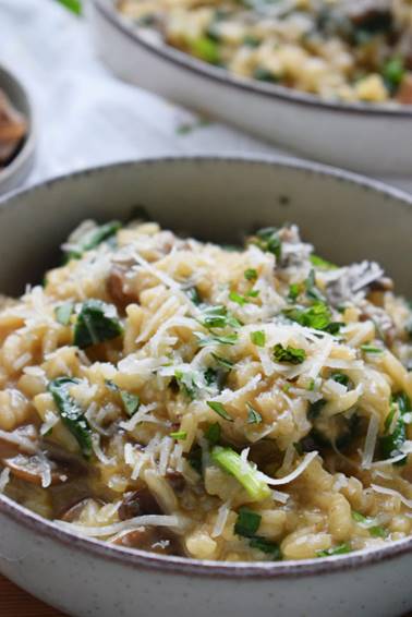 Portobello Mushroom & Spinach Risotto