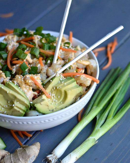 Deconstructed "Sushi" Bowl with Spicy Mayo