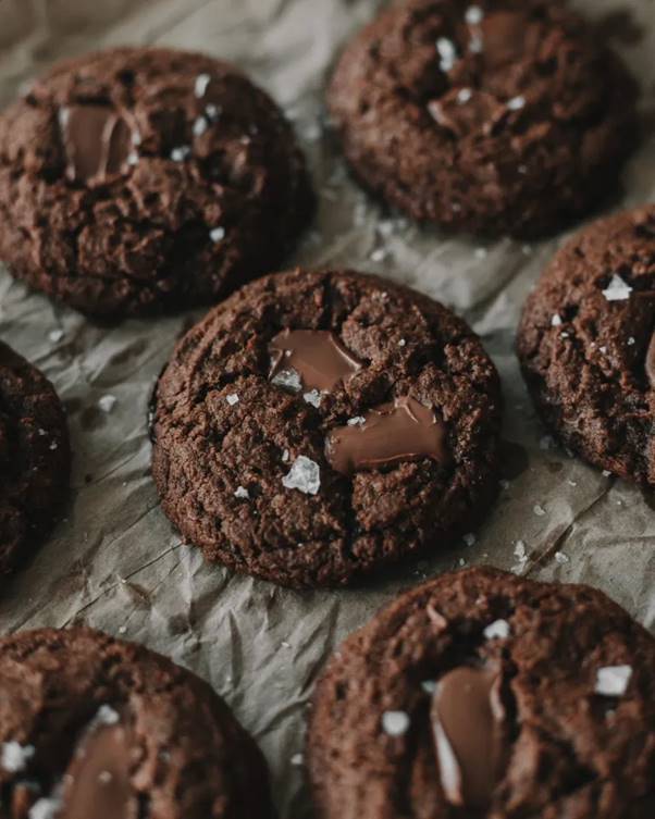 Salted Double Chocolate Pistachio Butter Cookies 