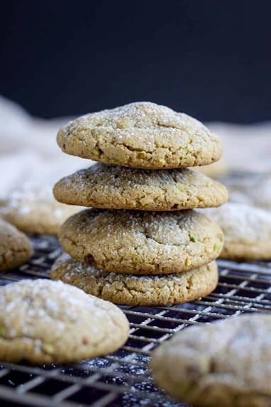 Pistachio Butter Cookies with Orange and Cardamom 