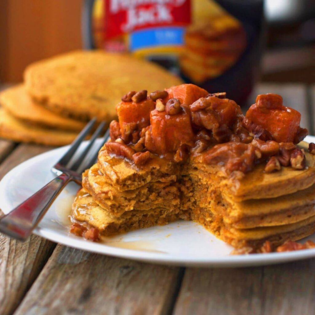 Butternut Squash Pecan Pancakes